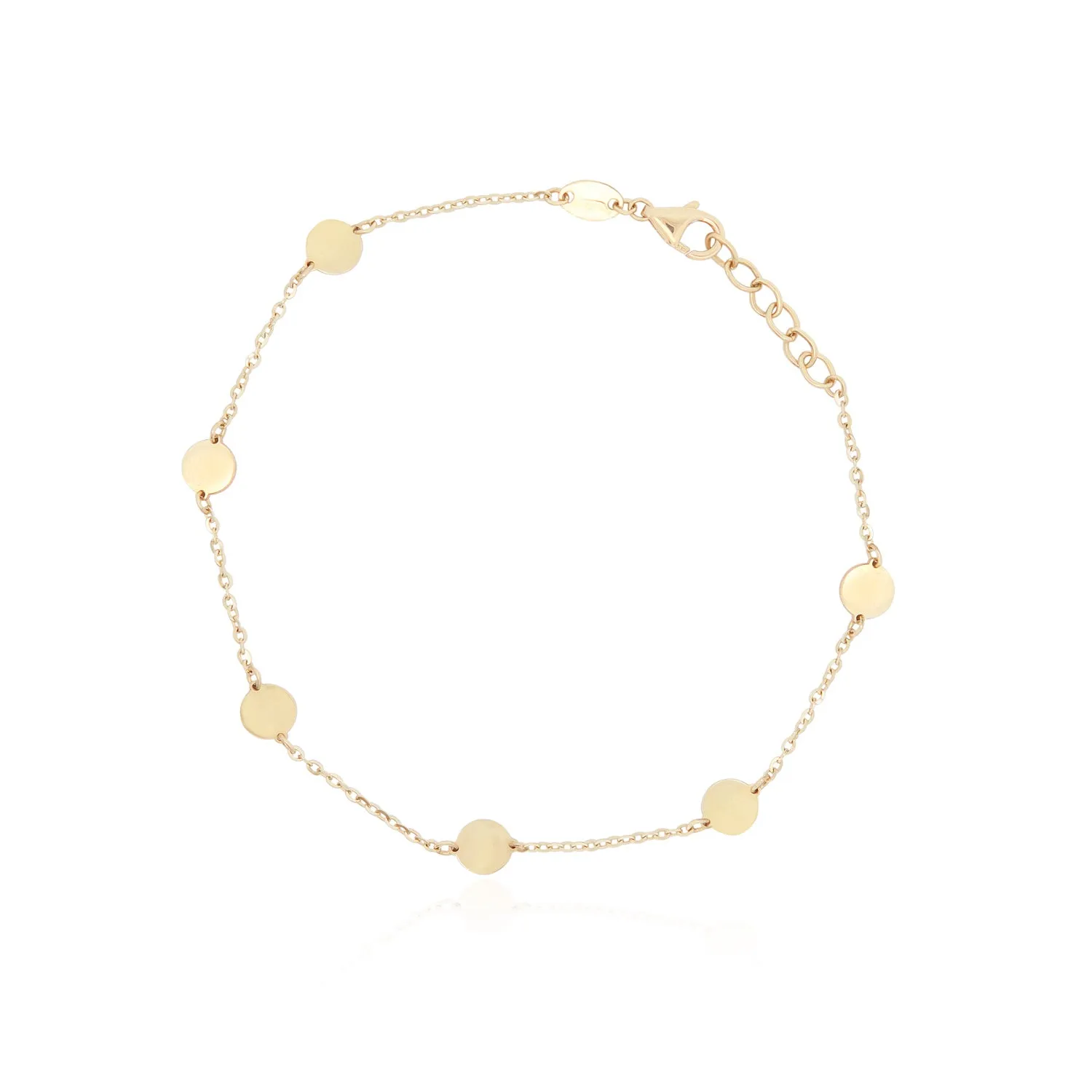 Golden Disc Chain Bracelet