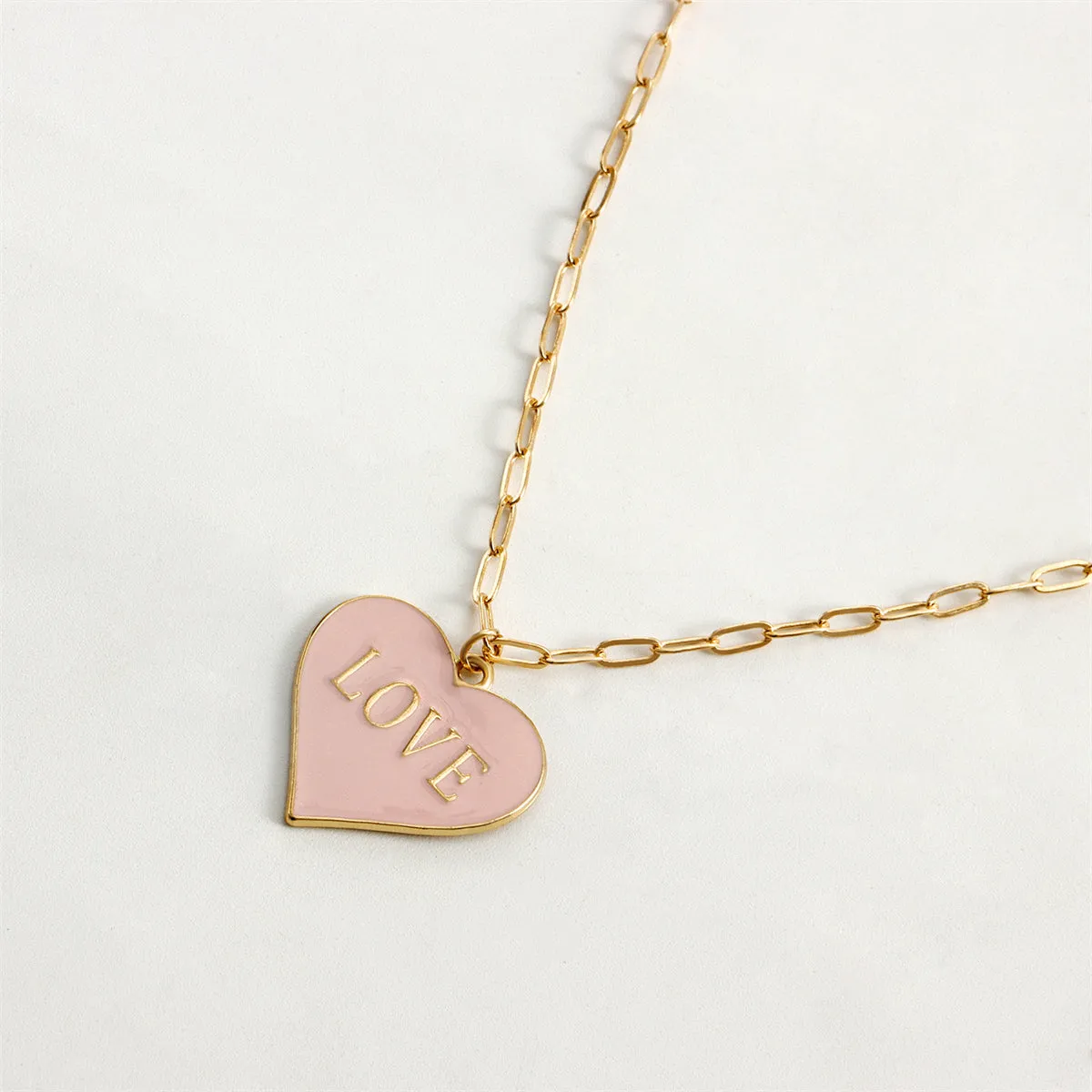 Green Enamel & Pearl 18K Gold-Plated Heart Pendant Necklace Set