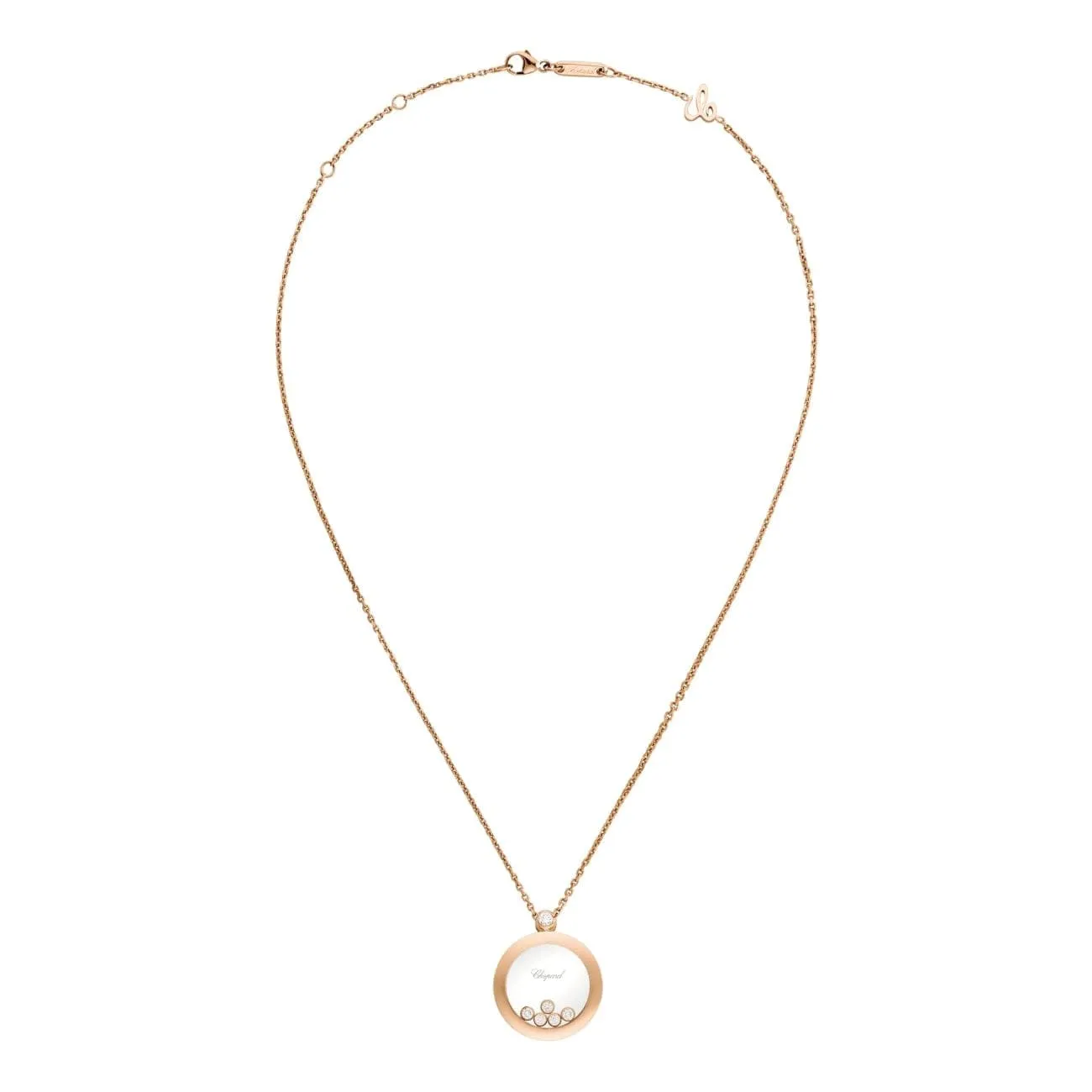 Happy Diamonds Icons Ethical Rose Gold Diamonds Pendant Necklace