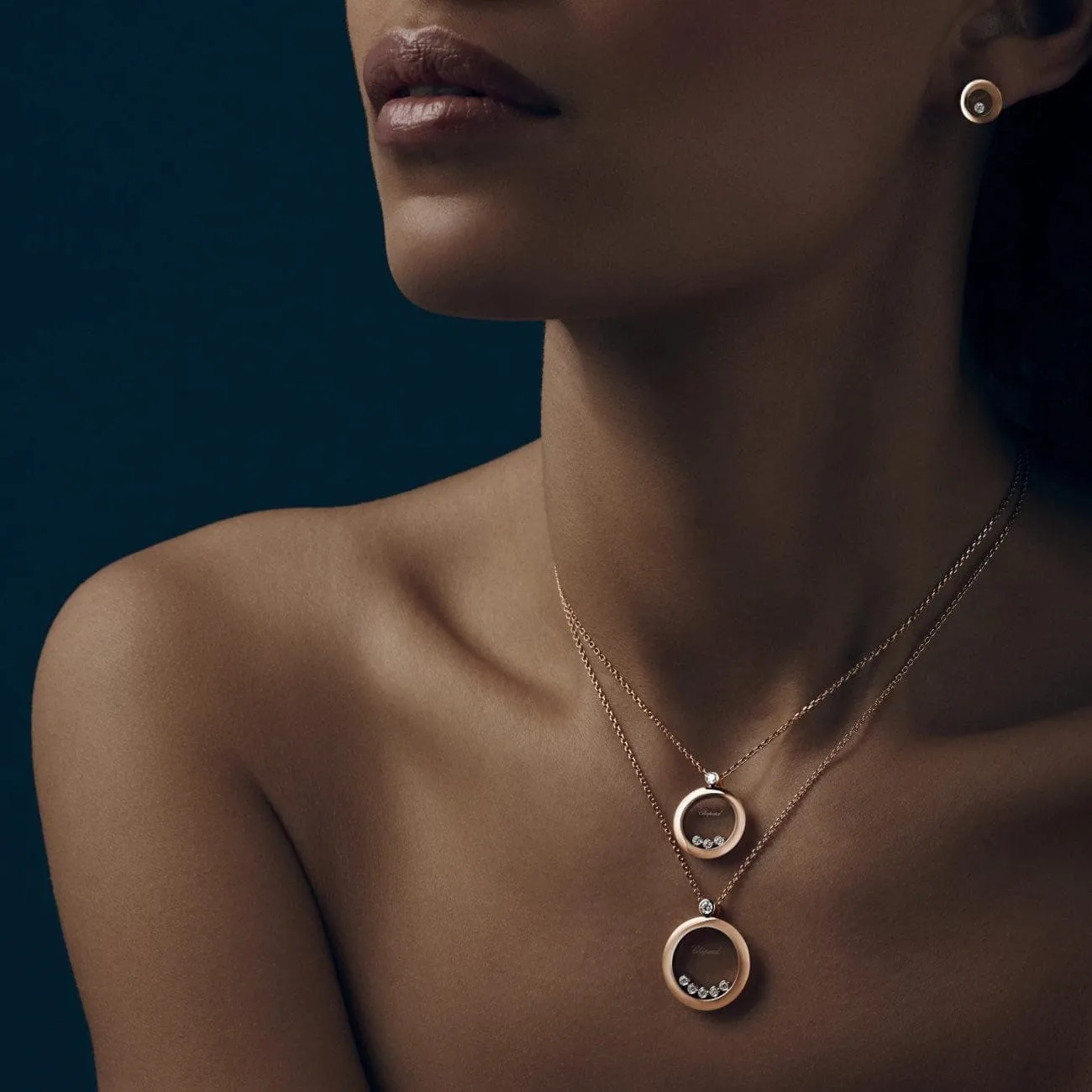 Happy Diamonds Icons Ethical Rose Gold Diamonds Pendant Necklace