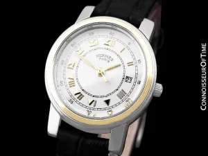 Hermes Carrick Ladies Watch - Stainless Steel & 18K Gold
