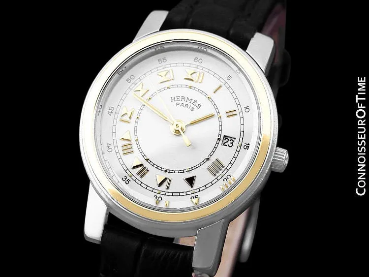 Hermes Carrick Ladies Watch - Stainless Steel & 18K Gold