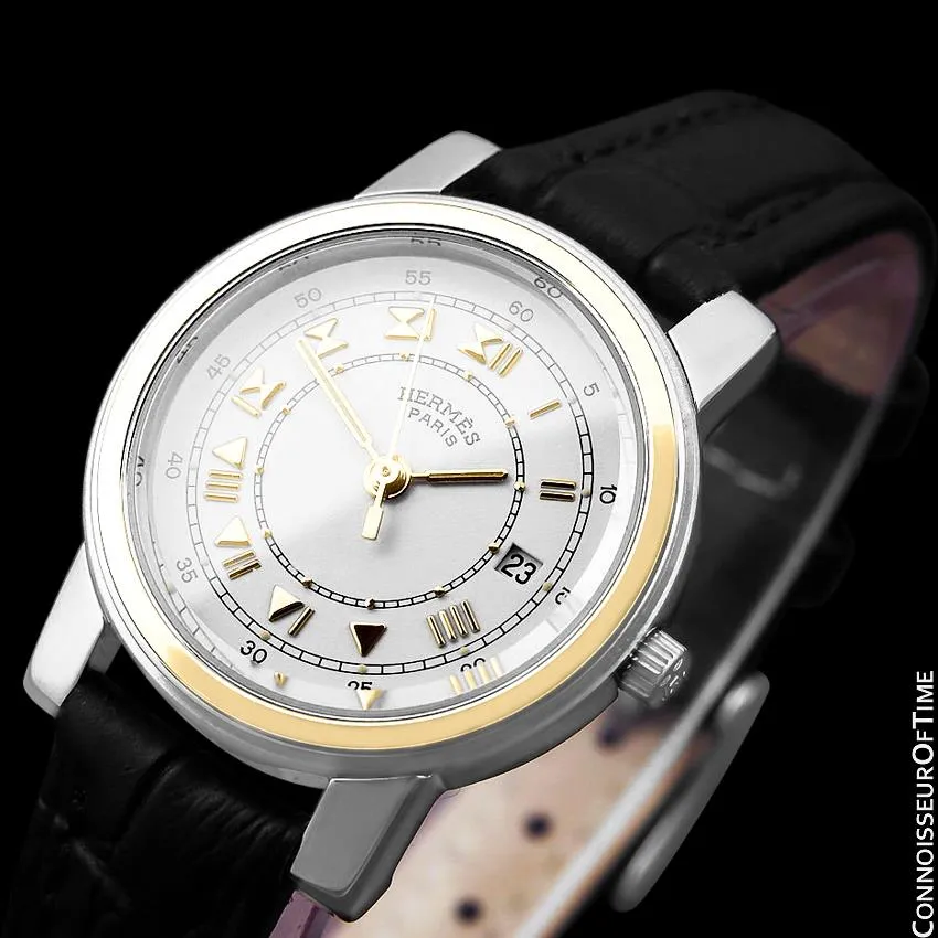 Hermes Carrick Ladies Watch - Stainless Steel & 18K Gold