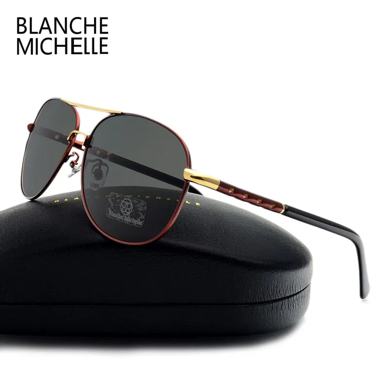 High Quality Sunglasses Men Polarized UV400 Driving Sun Glasses Mens Vintage Anti-glare Sunglass 2020 okulary oculos With Box
