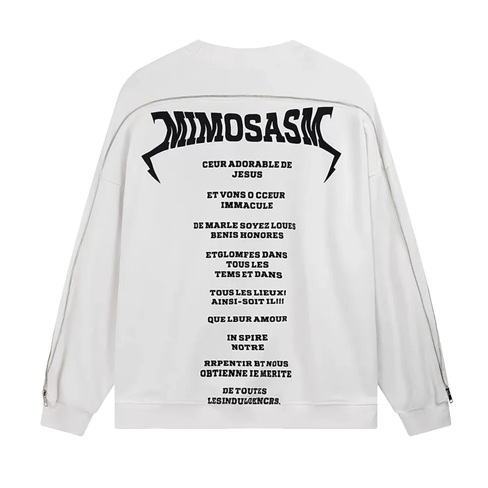 High Street Design Zipper Printed Sweatshirt