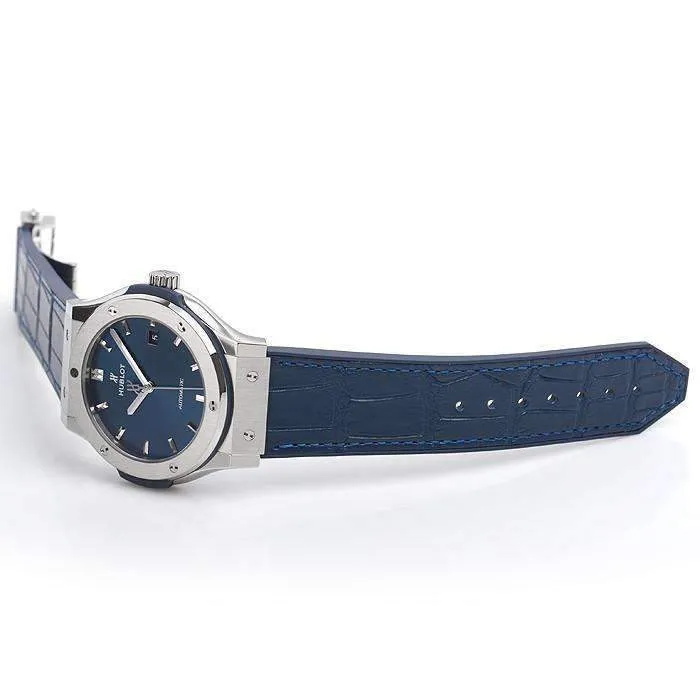 HUBLOT ClASSIC FUSION BLUE TITANIUM 42 MM  MEN WATCH 542.NX.7170.LR