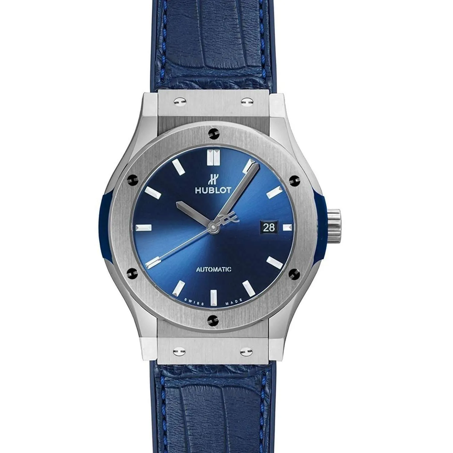 HUBLOT ClASSIC FUSION BLUE TITANIUM 42 MM  MEN WATCH 542.NX.7170.LR