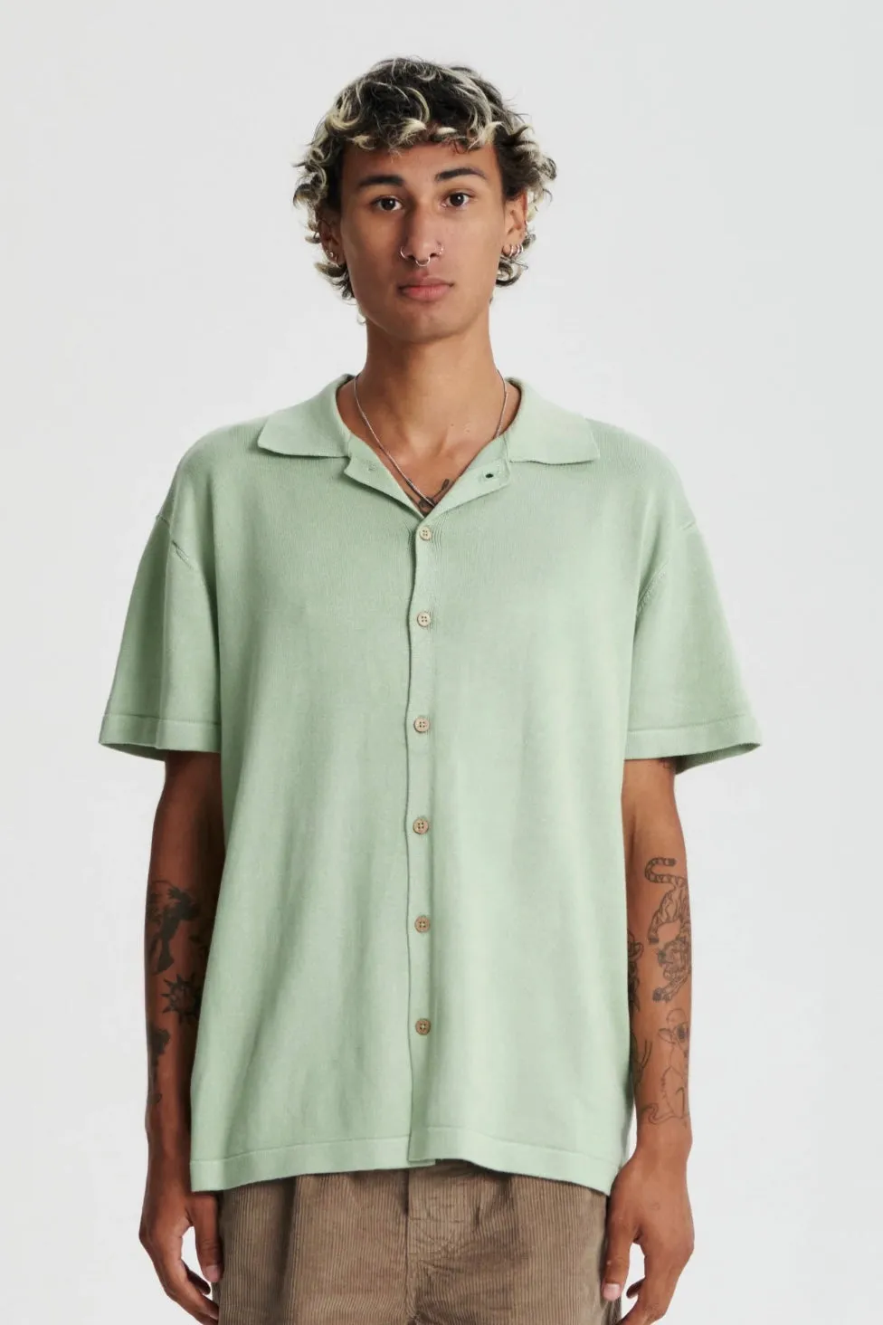 Humbug Knit Shirt Mint
