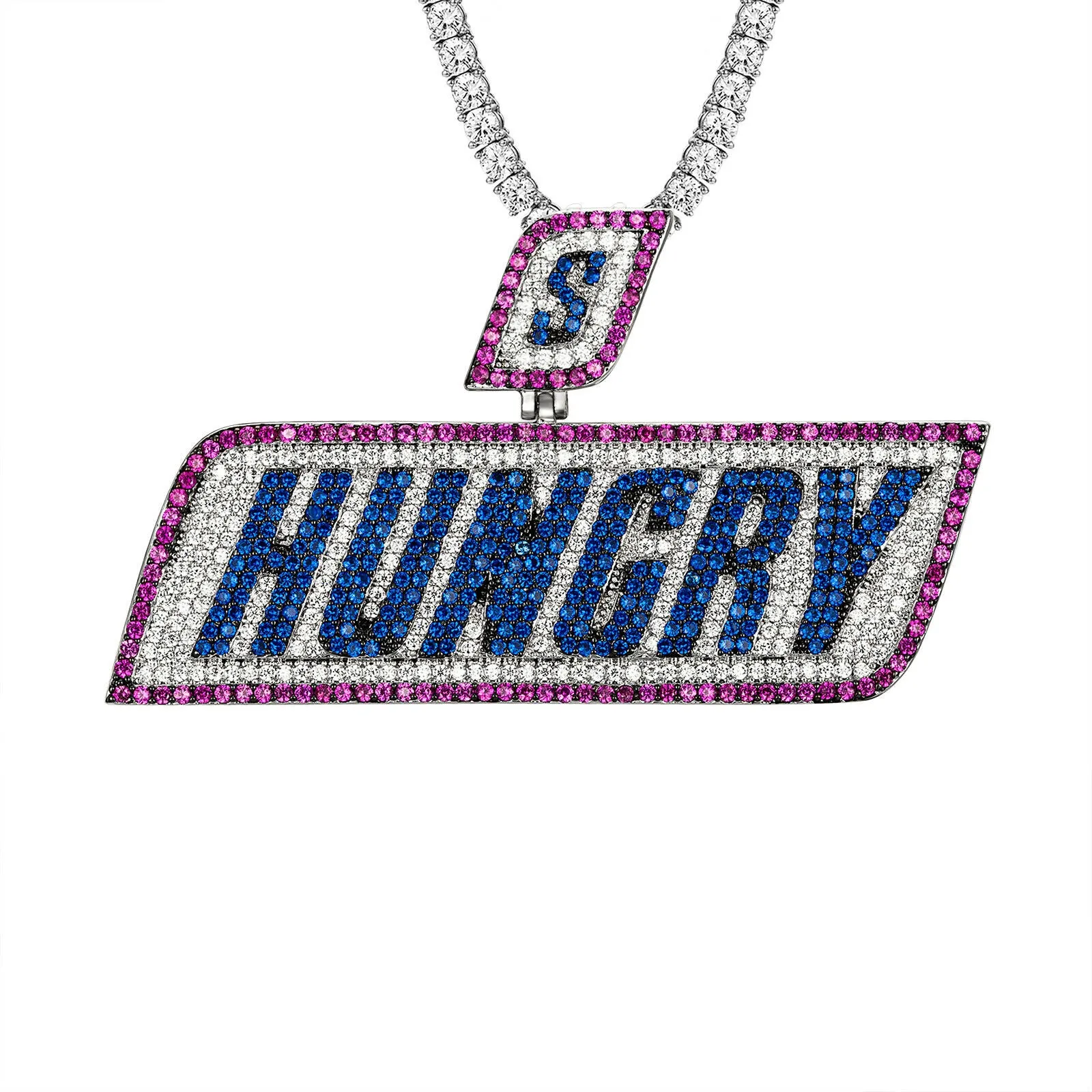 Icey Custom Money Hungry  Simulated Diamond With Chain