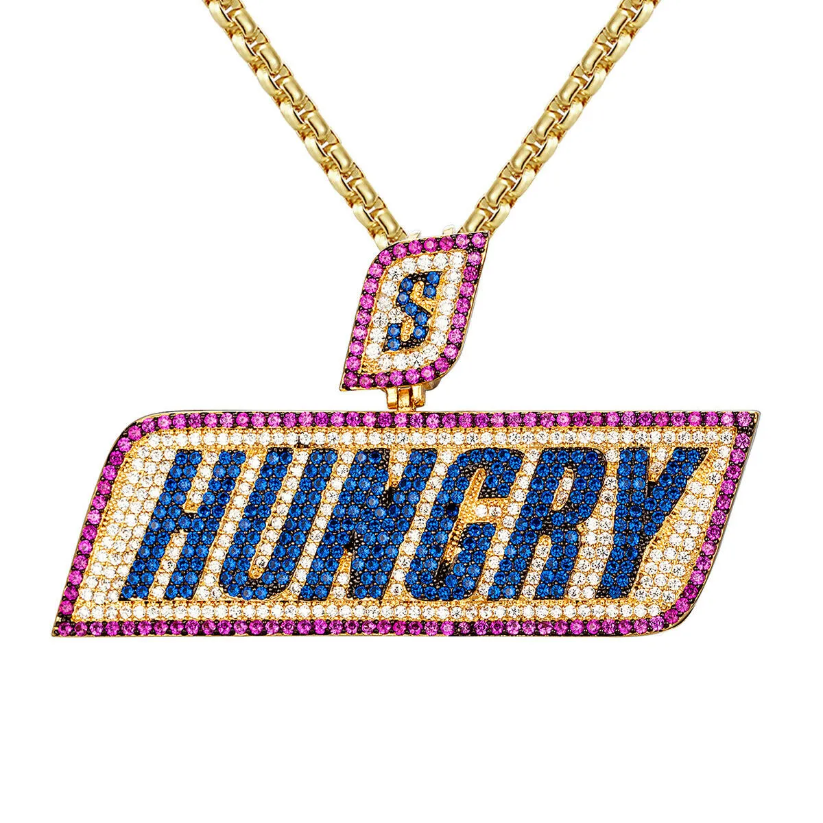 Icey Custom Money Hungry  Simulated Diamond With Chain