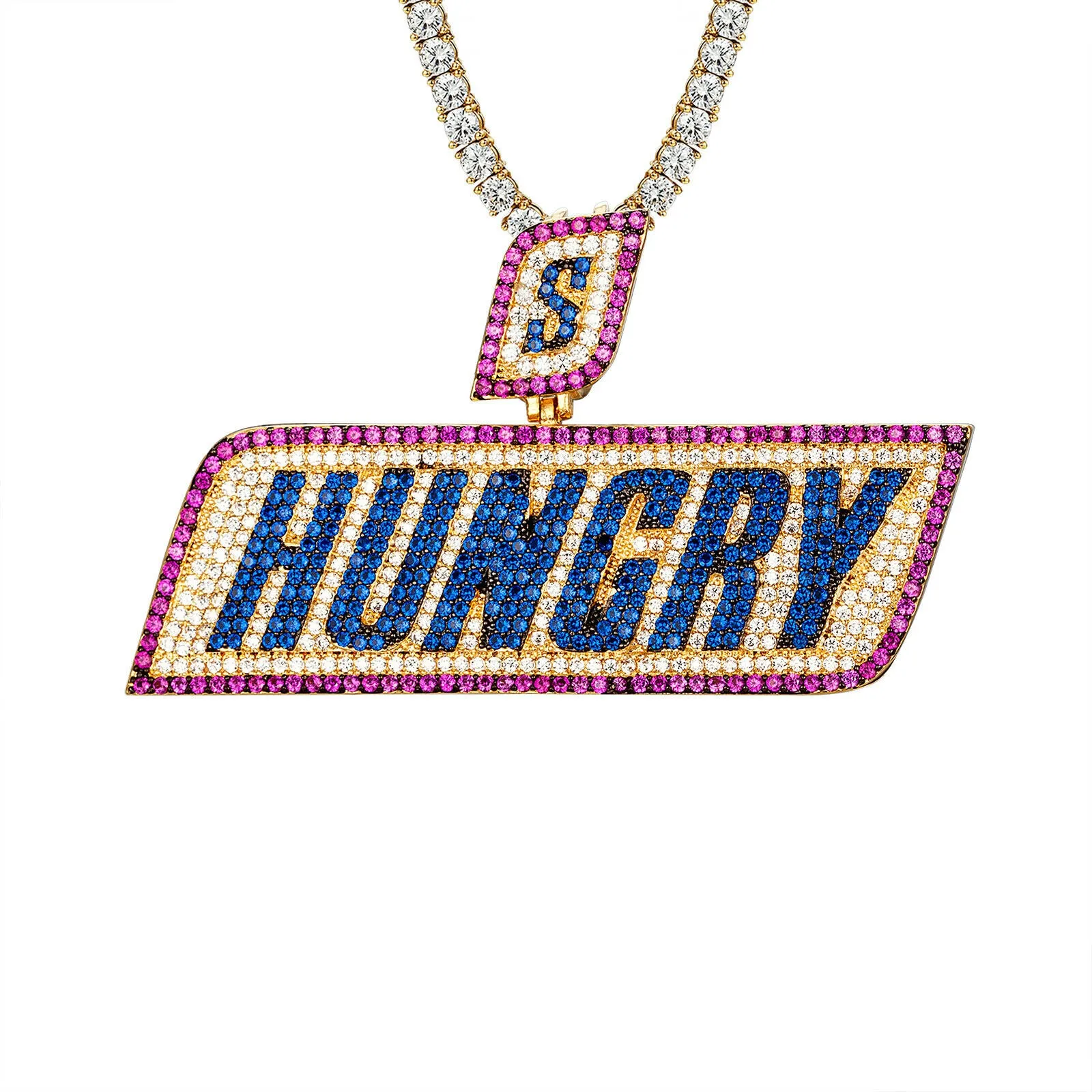 Icey Custom Money Hungry  Simulated Diamond With Chain