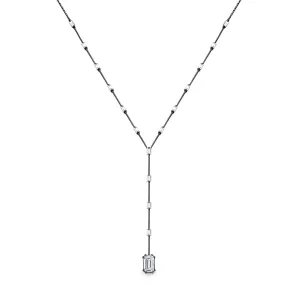 Illusion Diamond Baguette Y Necklace