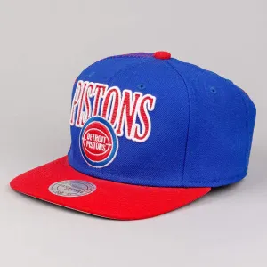 Šiltovka Mitchell & Ness NBA Laser-stitch Detroit Pistons modrá