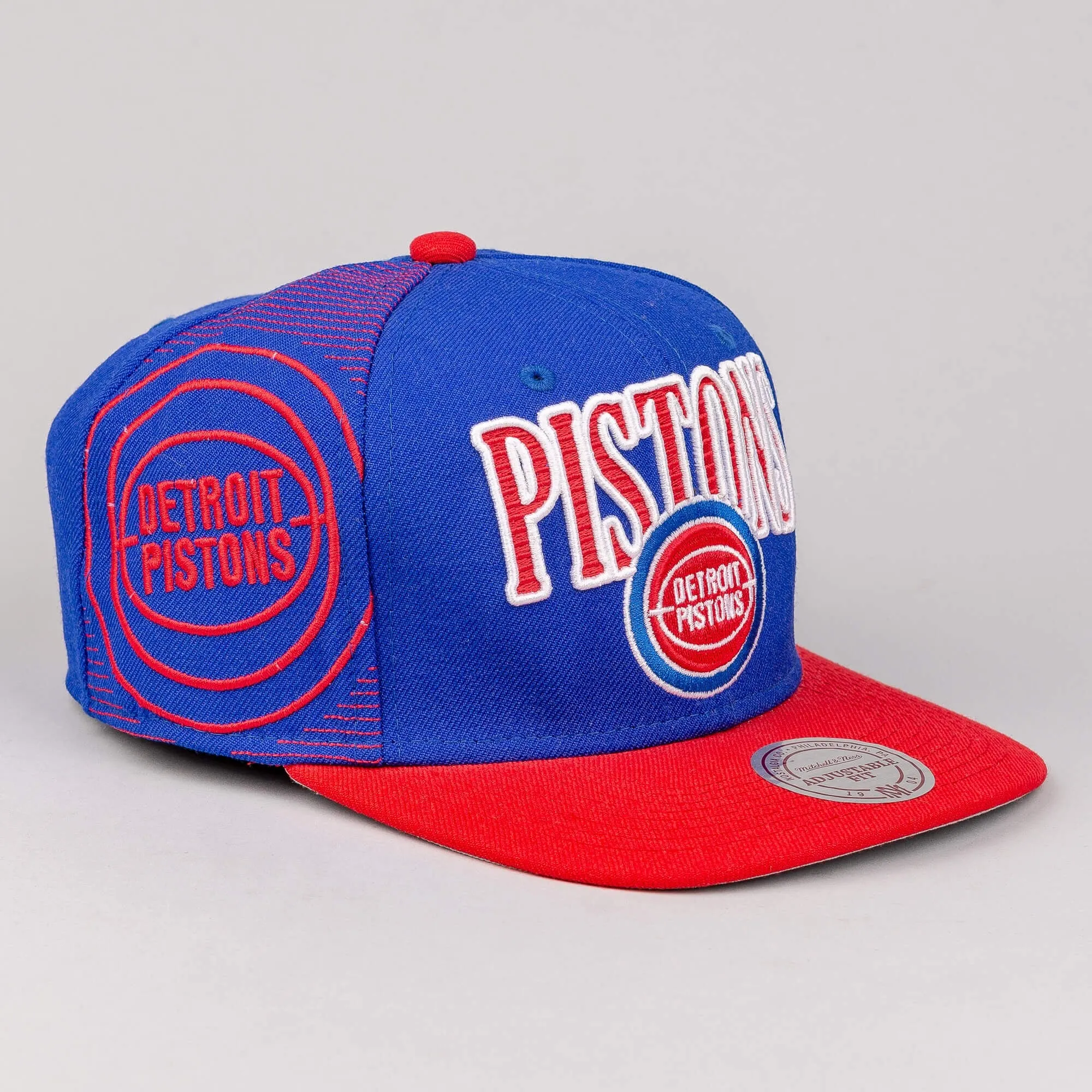 Šiltovka Mitchell & Ness NBA Laser-stitch Detroit Pistons modrá