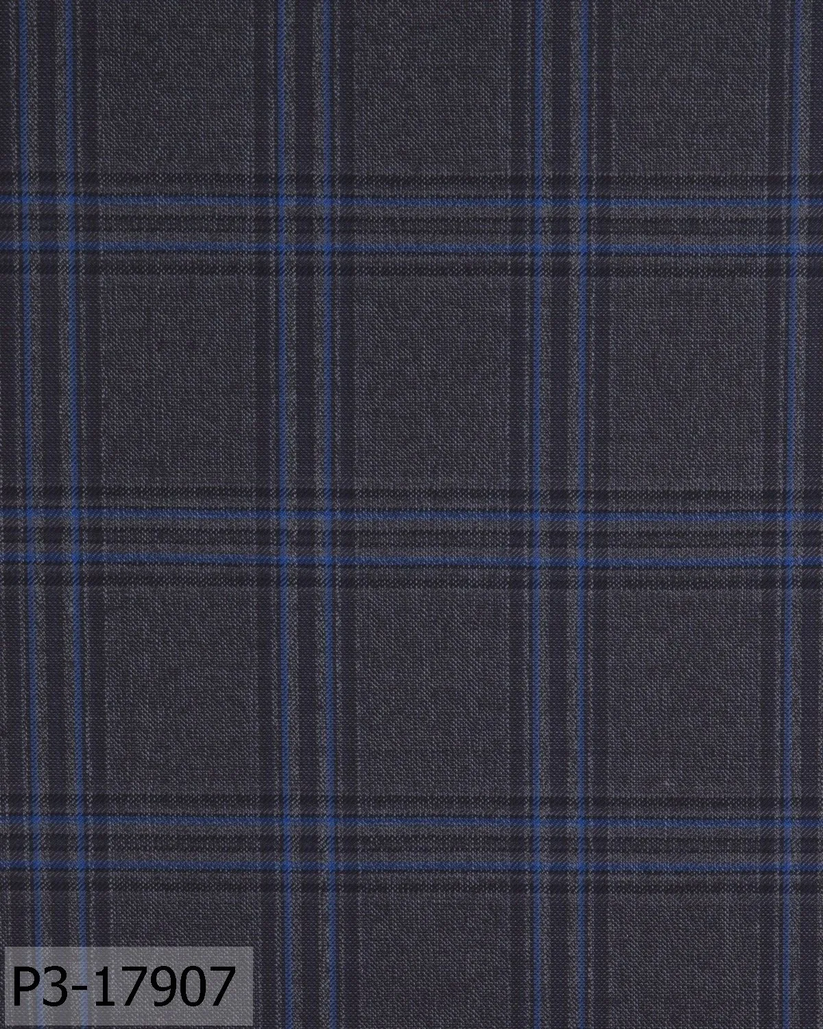 Iron Grey With Sapphire Blue Check Jacket