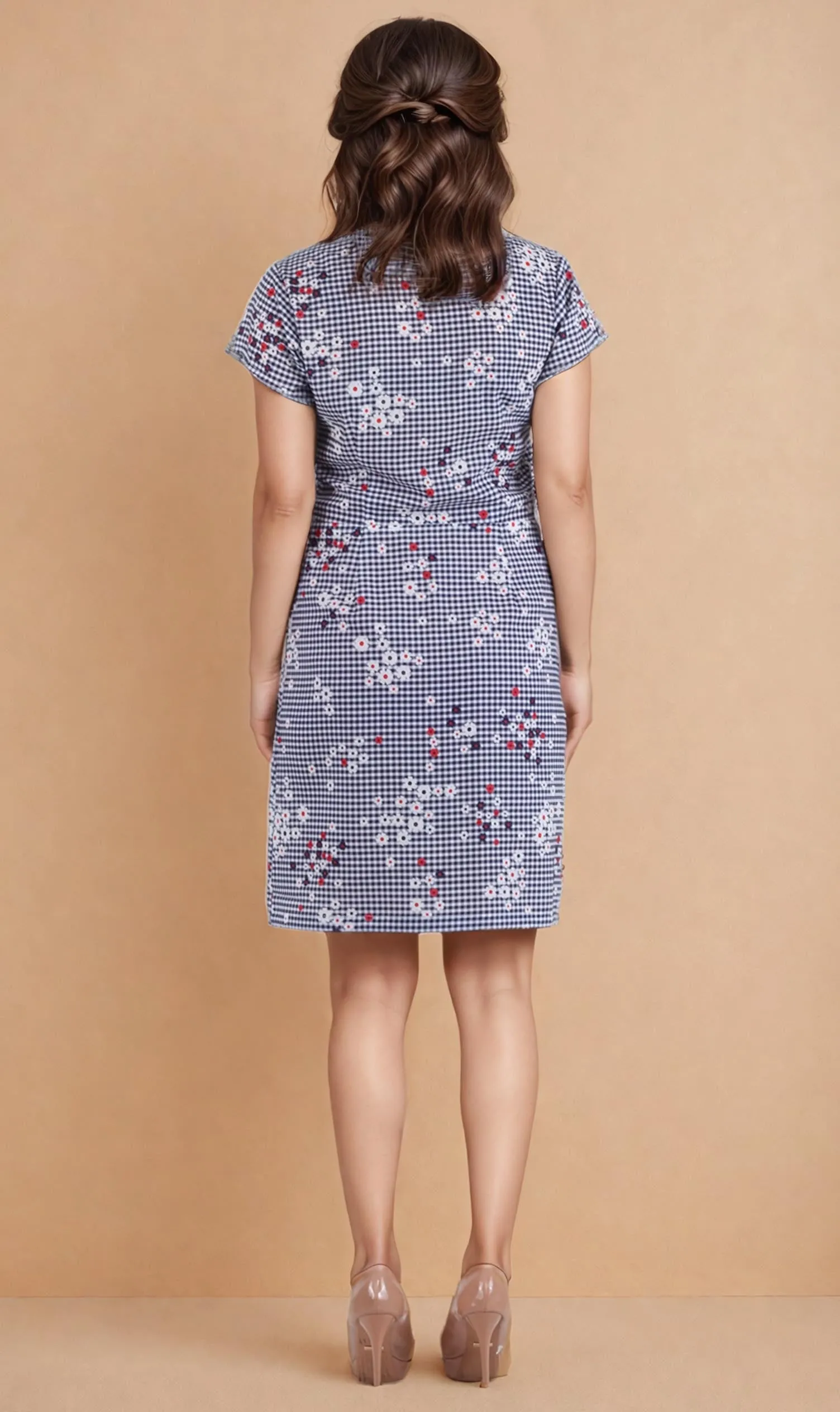 Ivana Checks Printed Dress