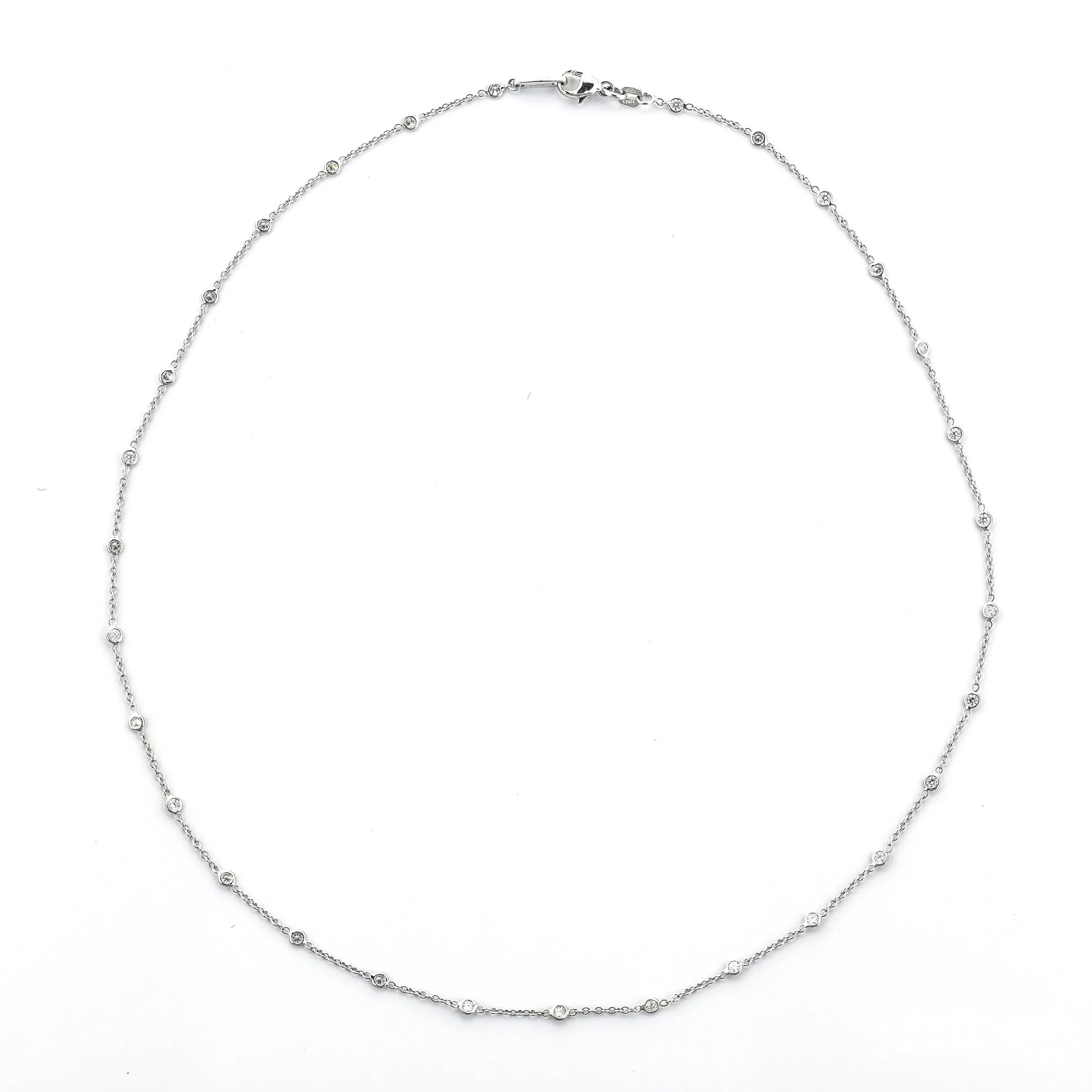JB Star  Diamond by Yard Style Chain Necklace Platinum