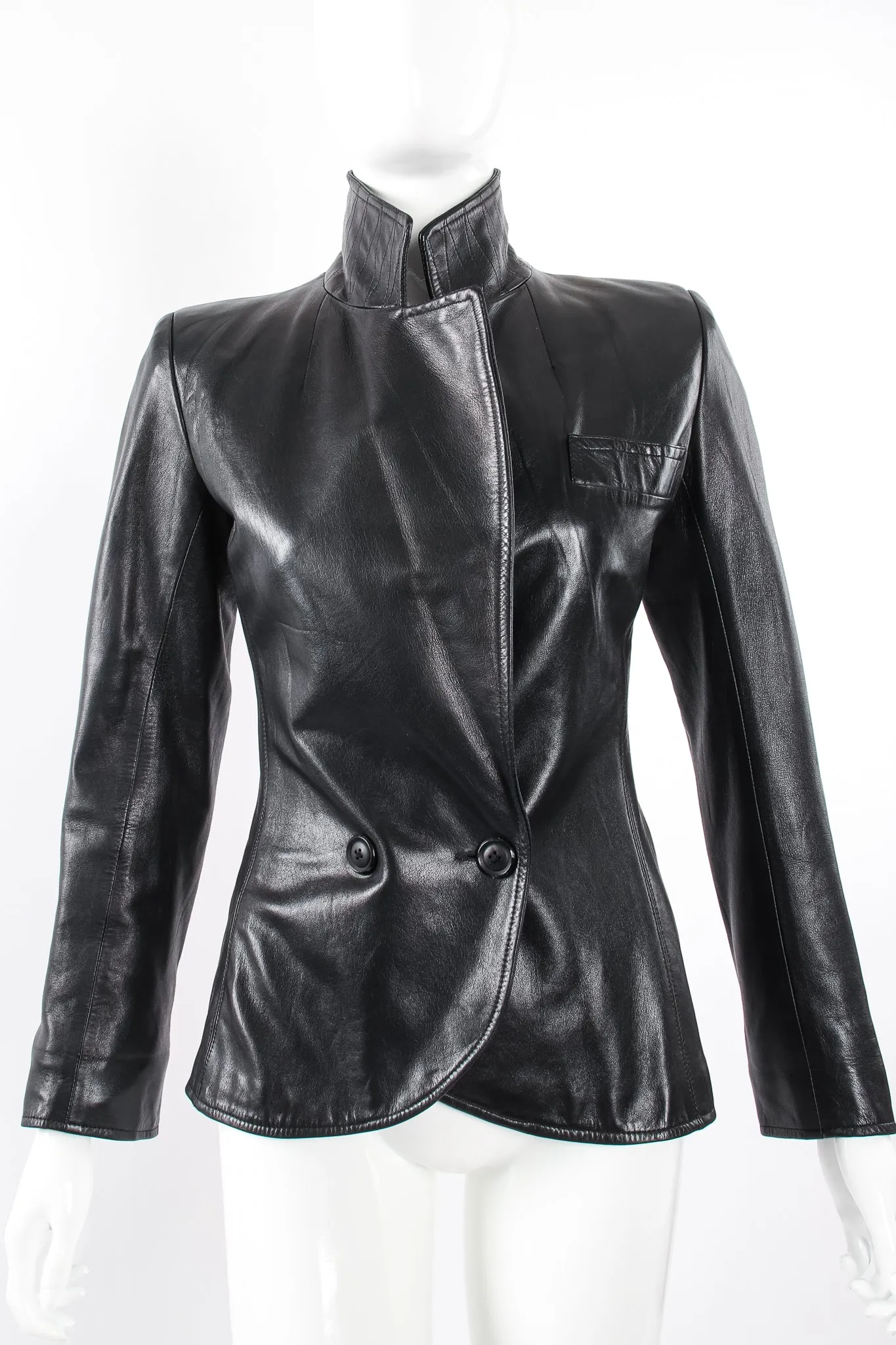 Lambskin Leather Blazer