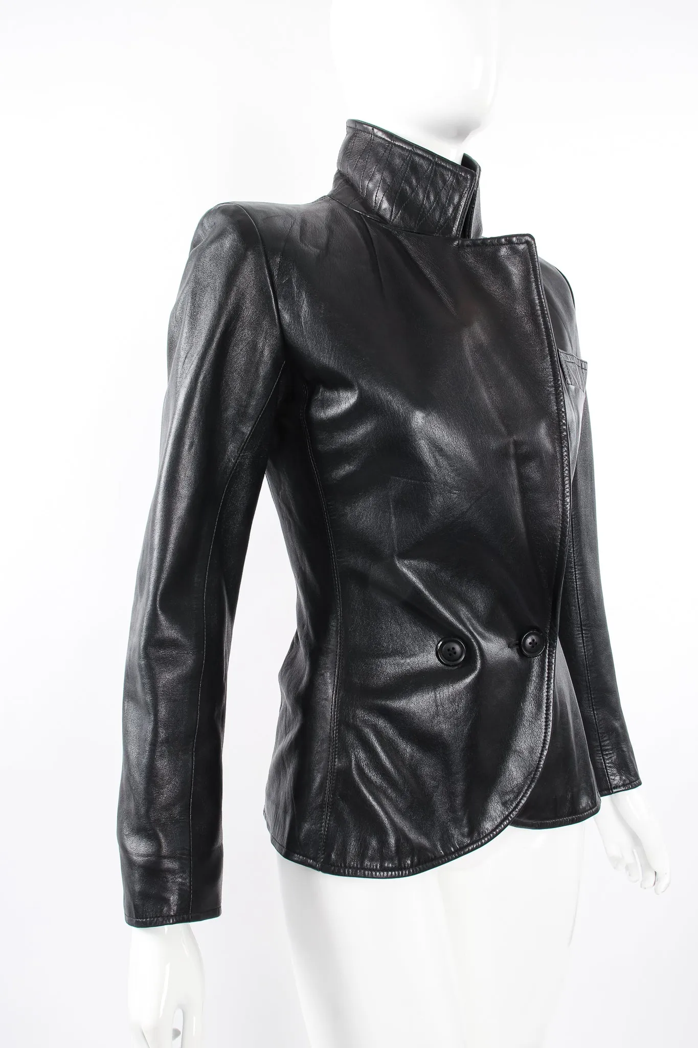 Lambskin Leather Blazer