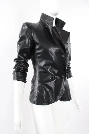 Lambskin Leather Blazer