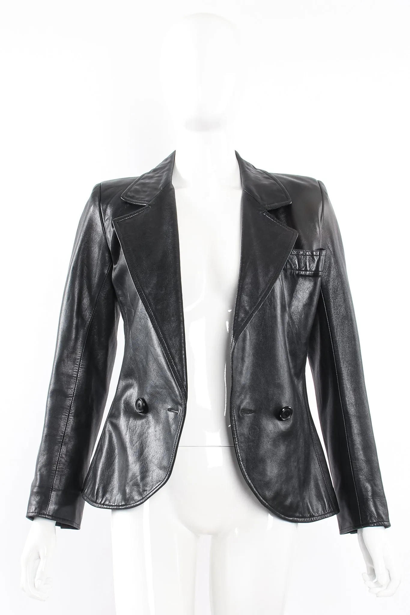 Lambskin Leather Blazer