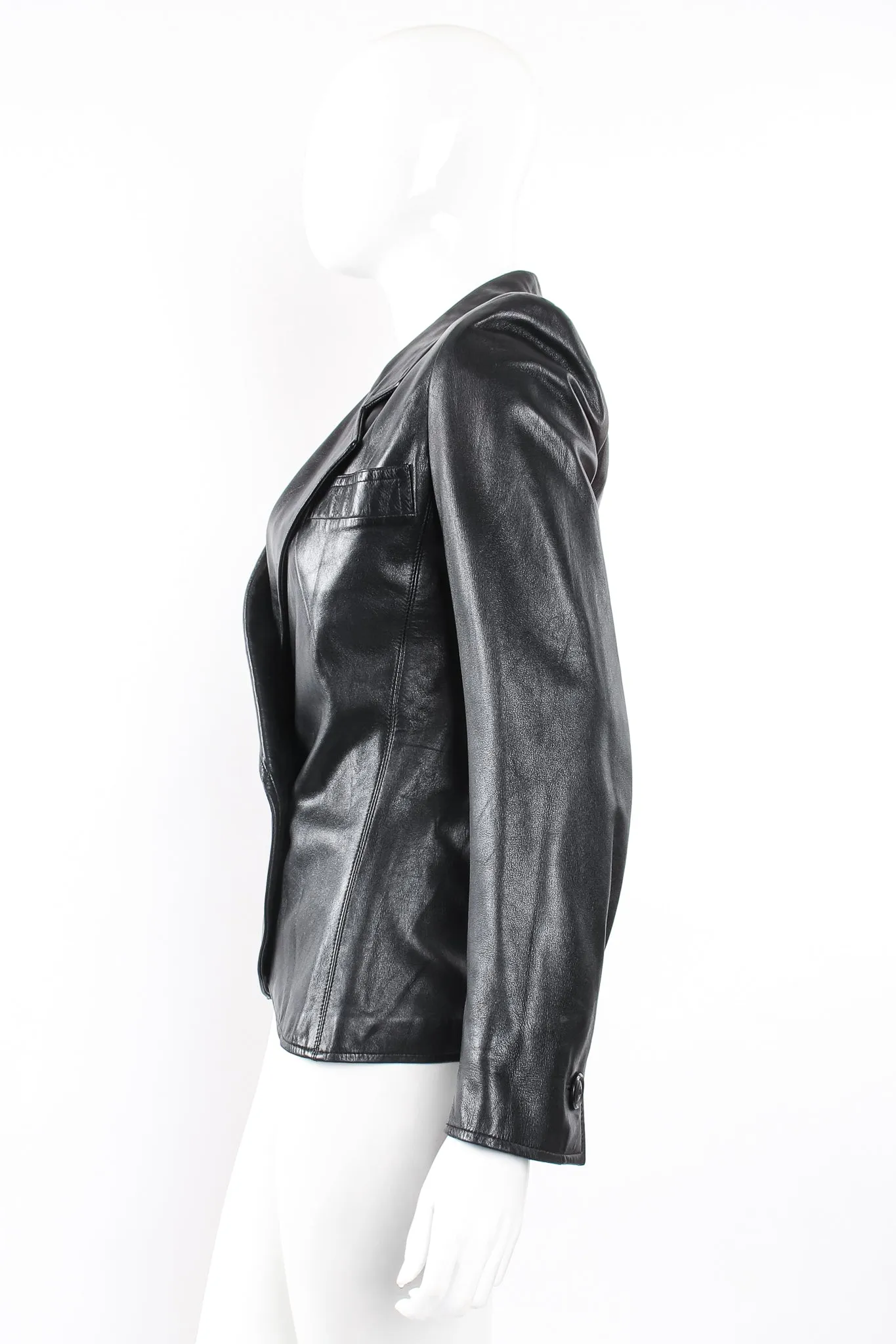 Lambskin Leather Blazer