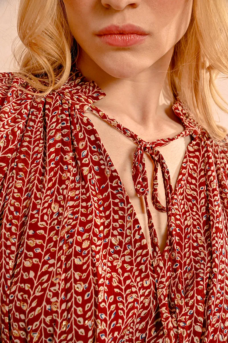 Leaf Printed Dress