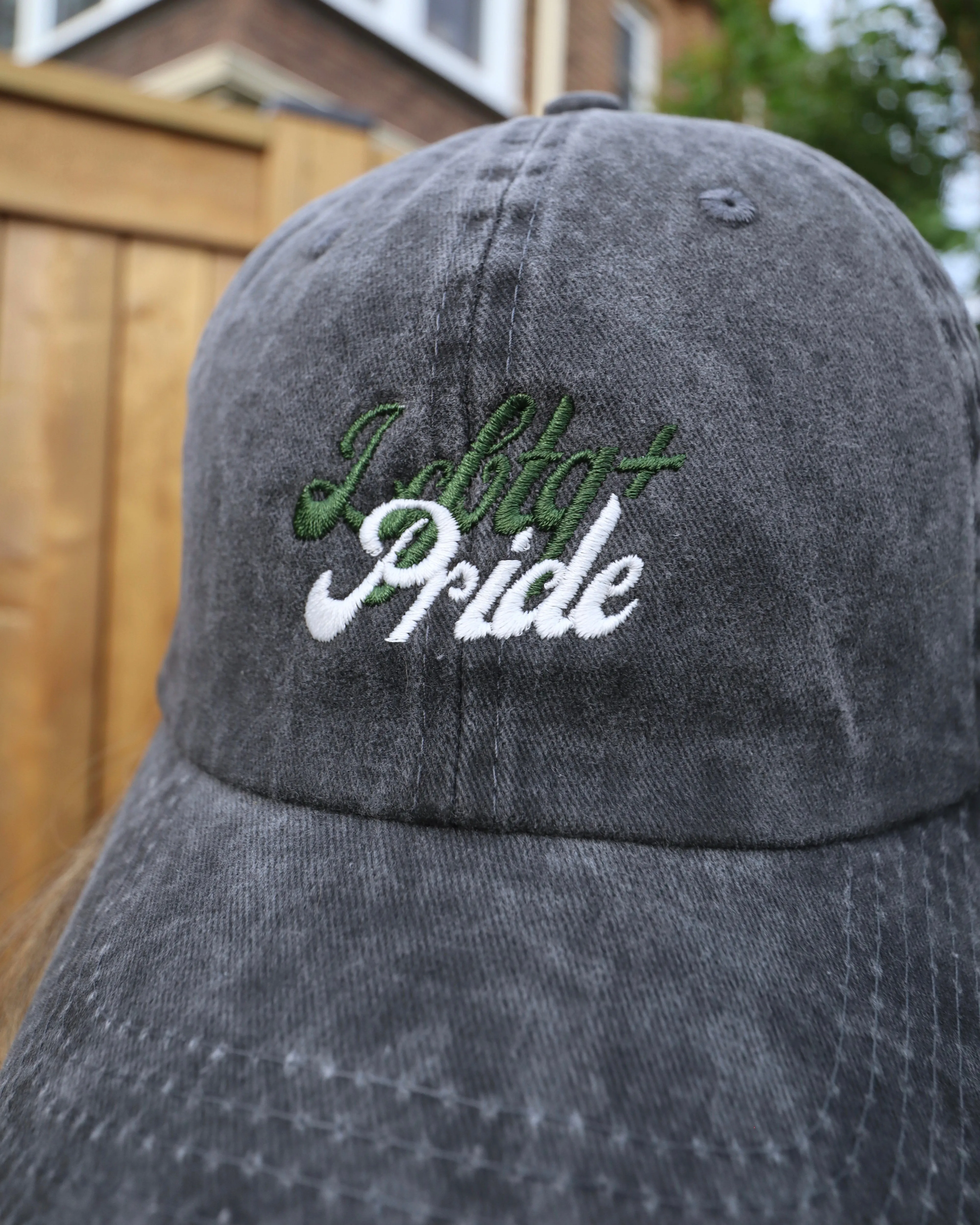 LGBTQ  Pride Dad Hat (Faded  Black)
