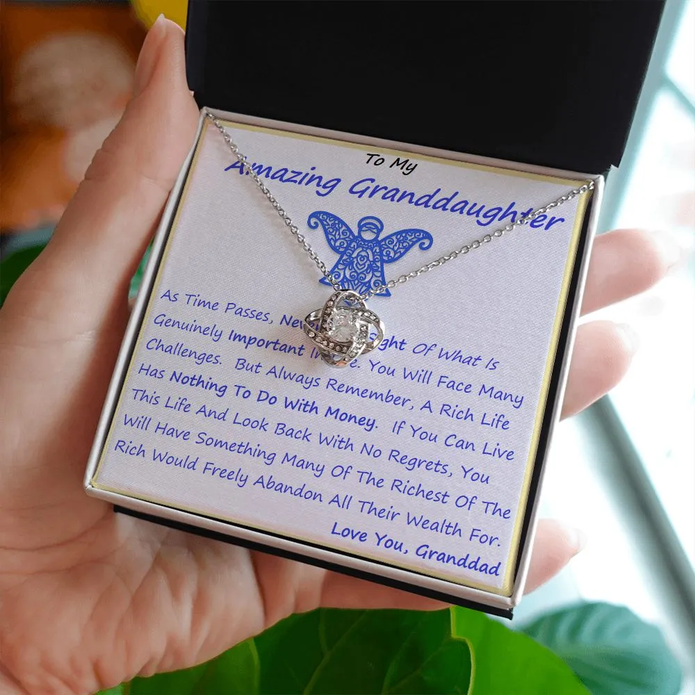 Love Knot Necklace, with Custom Message Card