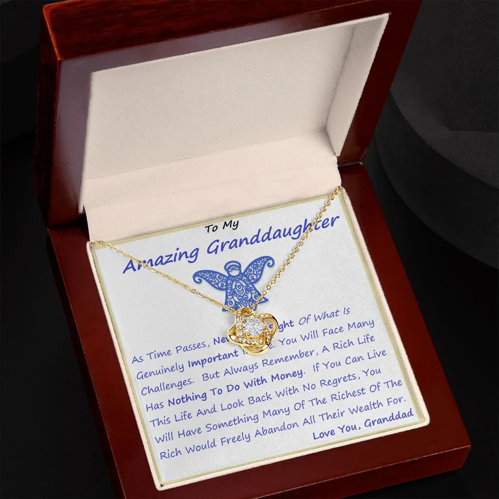 Love Knot Necklace, with Custom Message Card