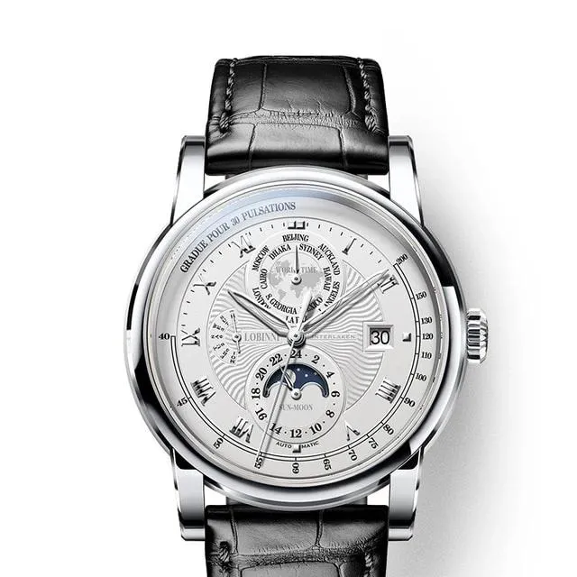 Luxury Brand Moon Phase Automatic Mechanical Men's Wirst watch