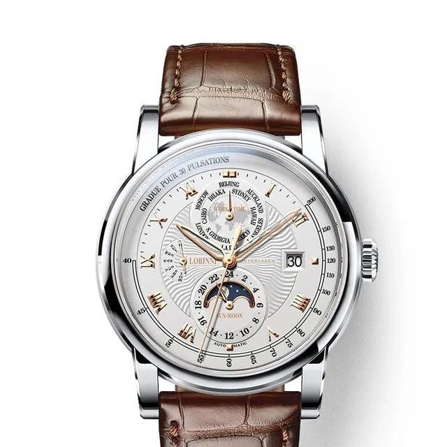 Luxury Brand Moon Phase Automatic Mechanical Men's Wirst watch