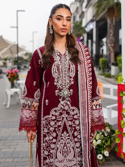 Luxury Maroon Pakistani Salwar Kameez Dupatta Embroidered Salwar Suit