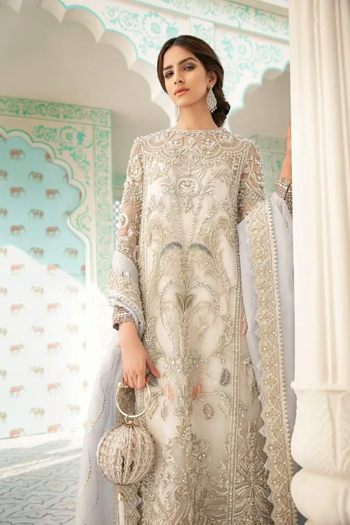 Luxury Party Wear in Ivory Color #K0028