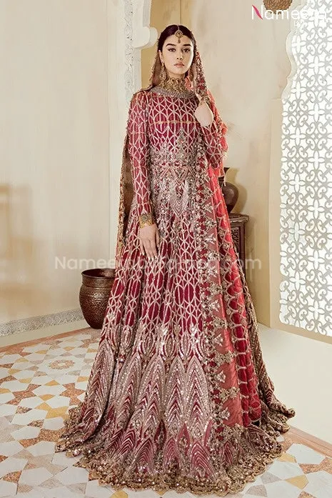 Luxury Red Lehenga Bridal for Wedding Online #BB247