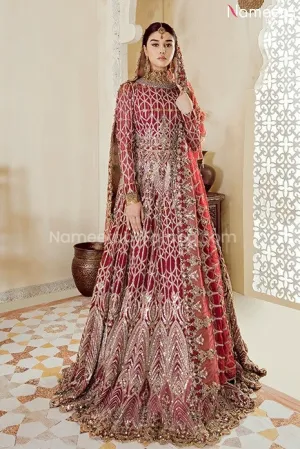 Luxury Red Lehenga Bridal for Wedding Online #BB247
