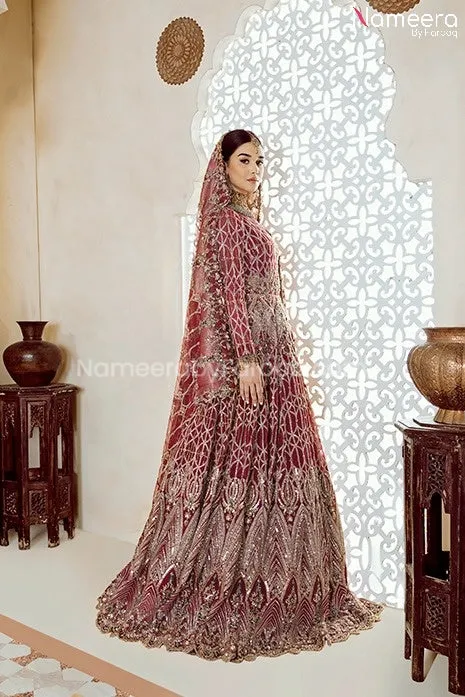 Luxury Red Lehenga Bridal for Wedding Online #BB247