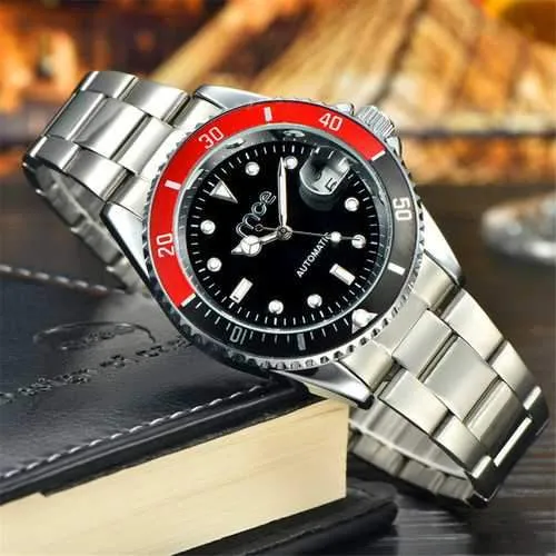 MCE 60034 Man Self-wind Mechanical Auto Date Stainless Steel Luxury Business Wrist Watch