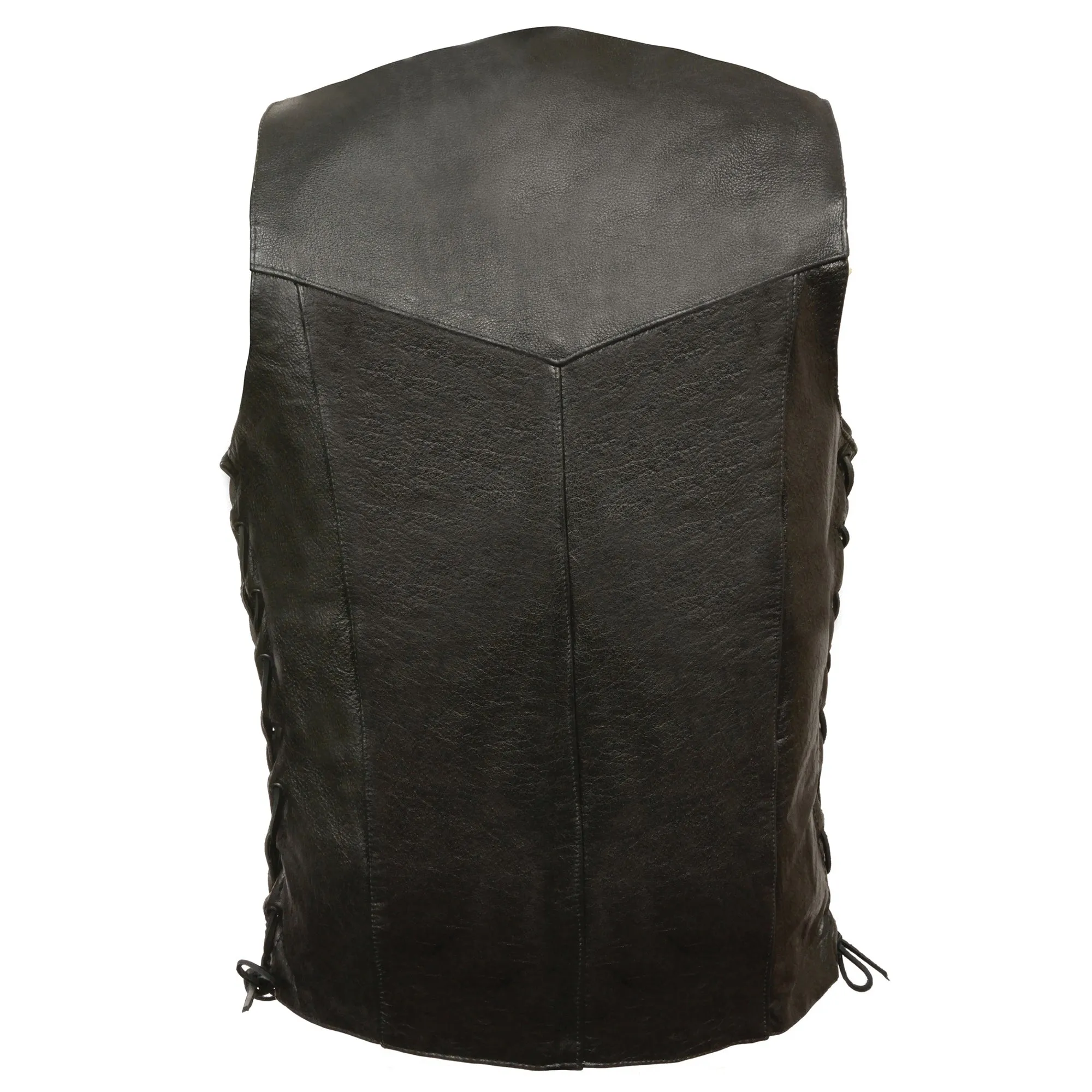 Men's Classic Side Lace Biker Vest - Tall