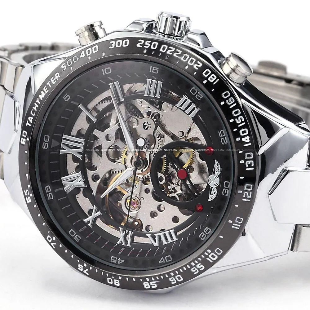 Men's Self Wind Deep Dish Skeleton Watch