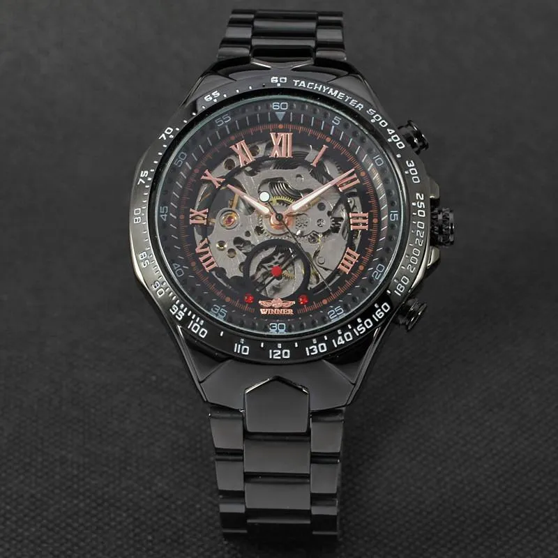 Men's Self Wind Deep Dish Skeleton Watch