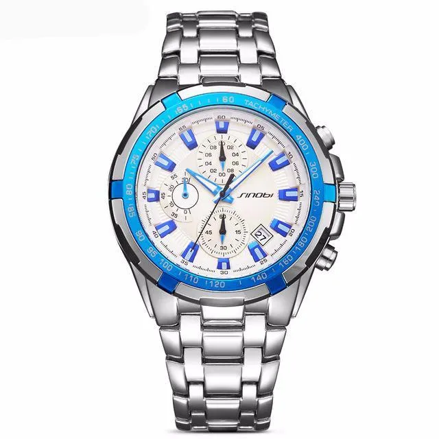 Men's Stainless Steel Fashion Watch - Blackgold,Silverblack,Silverblue