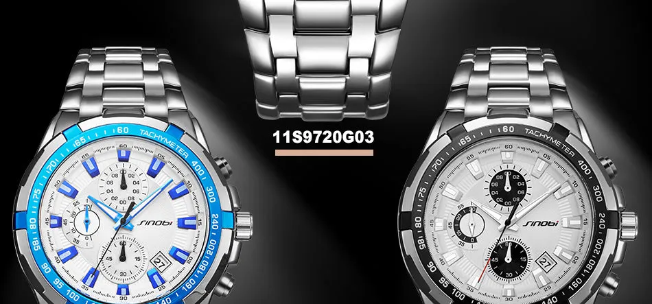 Men's Stainless Steel Fashion Watch - Blackgold,Silverblack,Silverblue