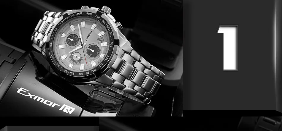 Men's Stainless Steel Fashion Watch - Blackgold,Silverblack,Silverblue