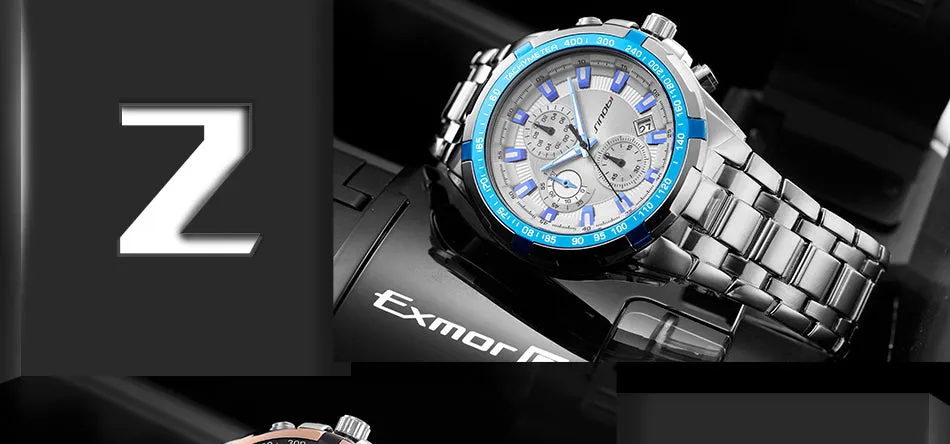 Men's Stainless Steel Fashion Watch - Blackgold,Silverblack,Silverblue