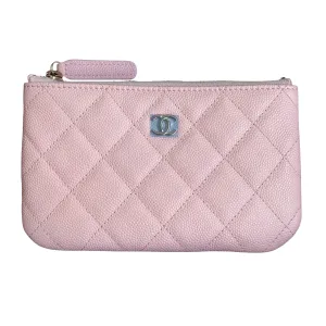 Mini O Case Pouch in 22P Pink Caviar