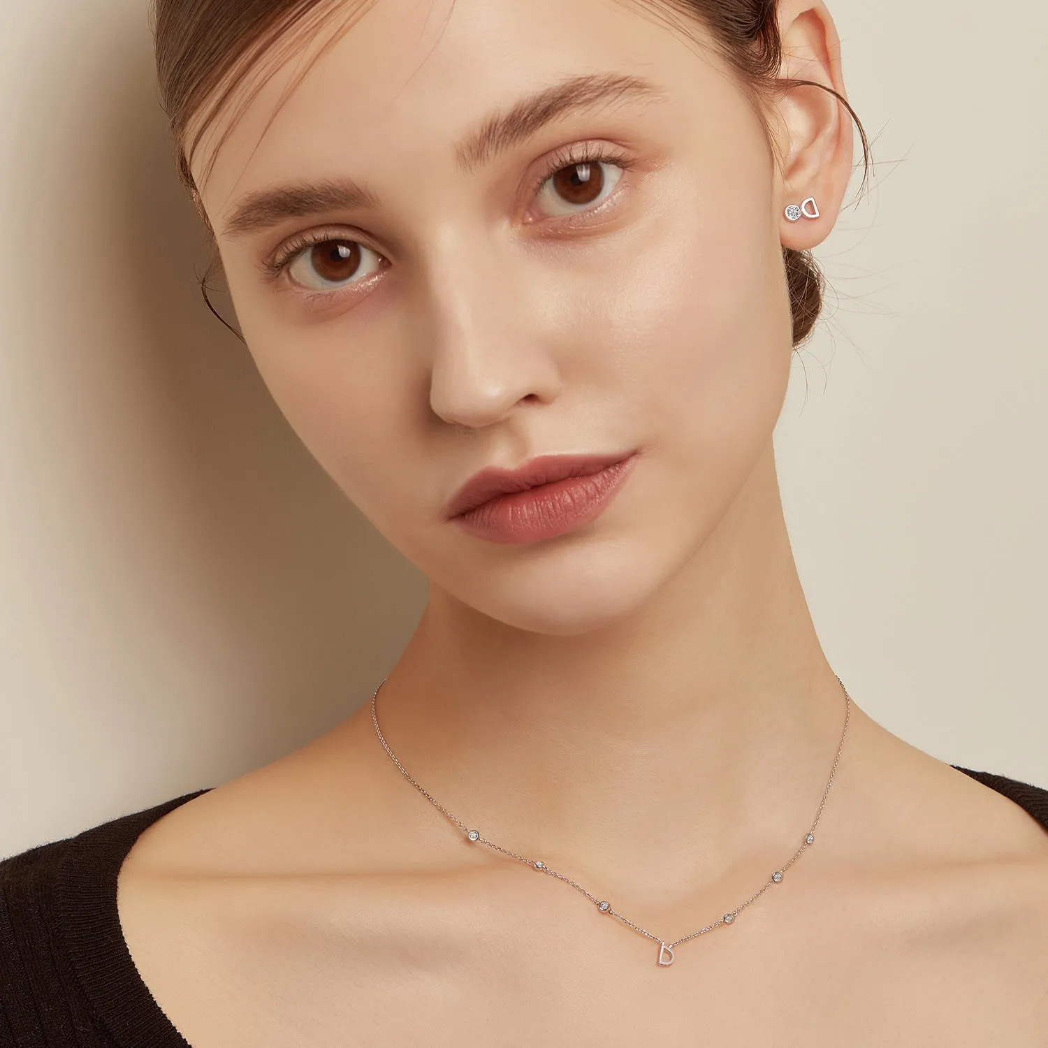 Miss. Doux Silver Necklace JDRNT3F84ZC