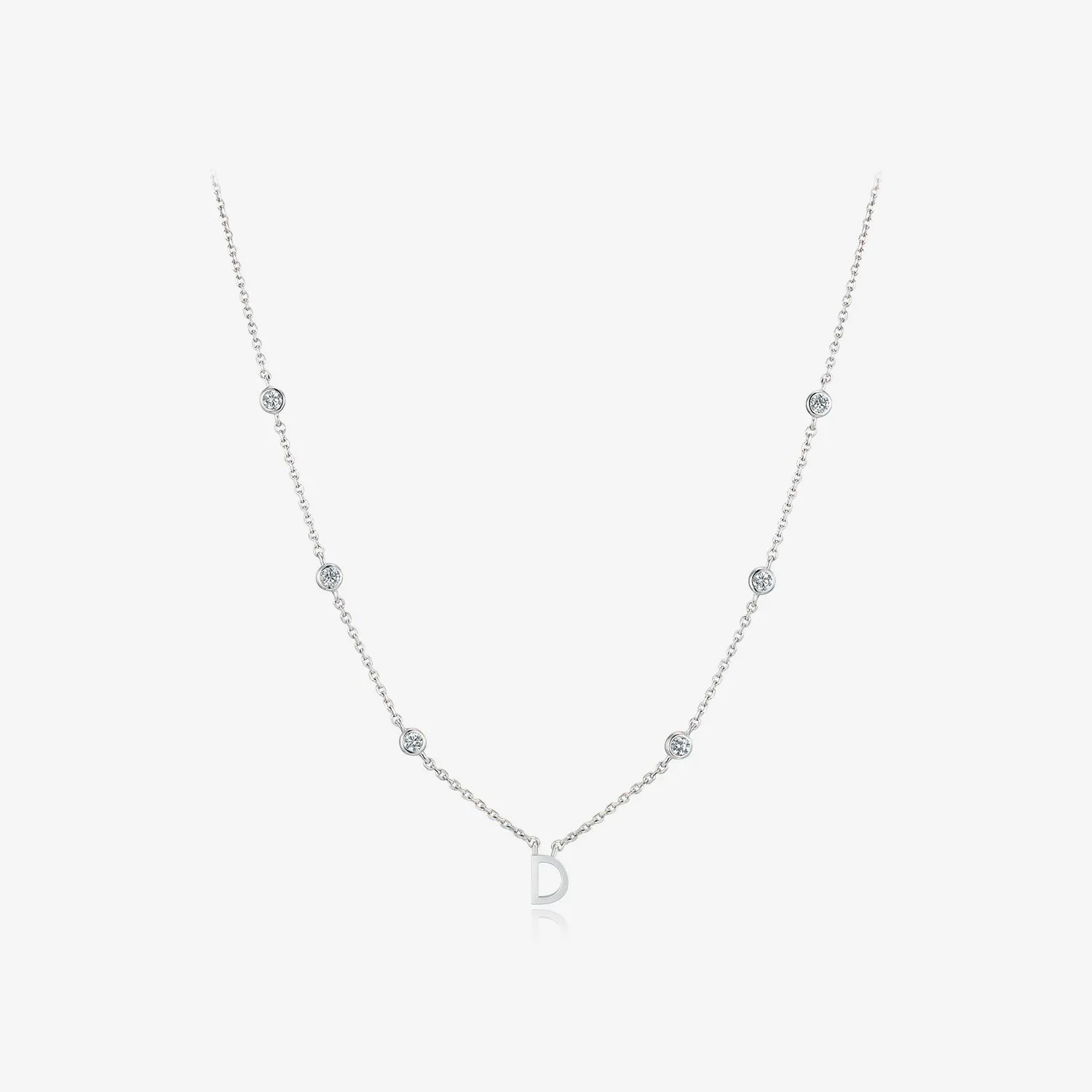 Miss. Doux Silver Necklace JDRNT3F84ZC
