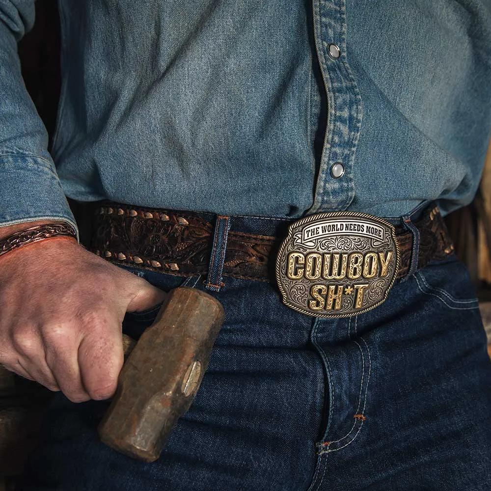 Montana Silversmiths "The World Needs More Cowboy Sh*t" Attitude Buckle