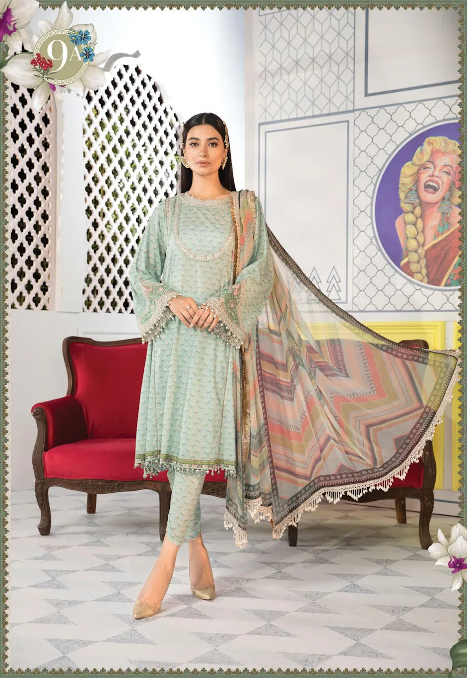 MPT-1109-A | Maria B Mprints Unstitched Eid Collection 2021 Vol-2
